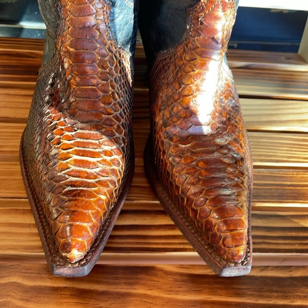 Corral Python Snake Skin Boots 9.5 - Picture 3 of 8